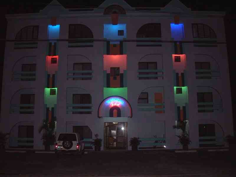 Hotel Entrance night lights