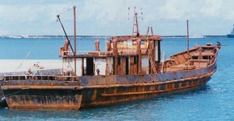 River boat at the pier in Guam