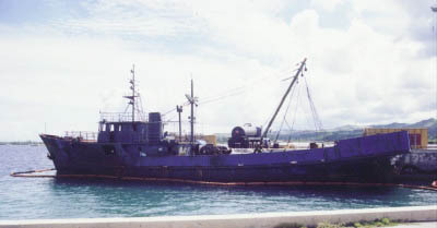 Trawler at dock in Guam