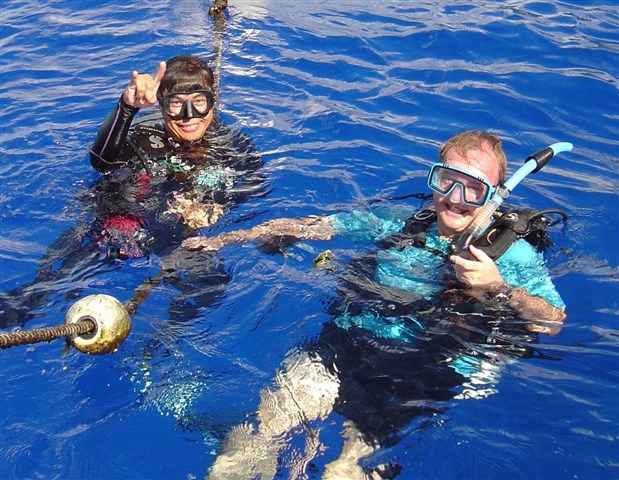 Saipan divers having a great time